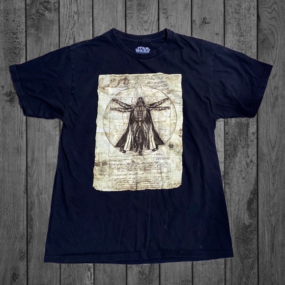 Black Star Wars Darth Vader DaVinci Tee Shirt